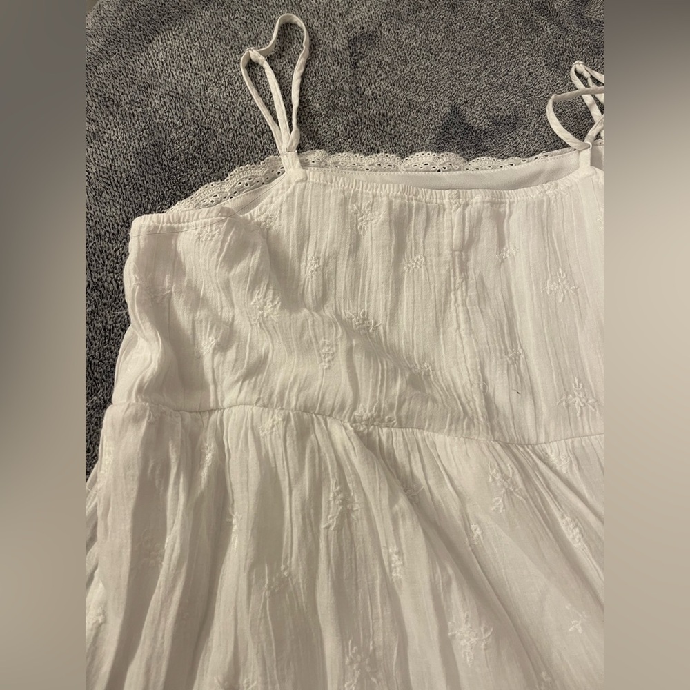 American Eagle Solid Embroidered Tiered Babydoll … - image 7